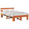 vidaXL Bettrahmen Wachsbraun 120 x 190 cm Massives Kiefernholz