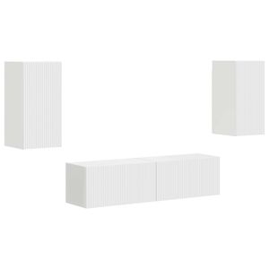 vidaXL TV-Schrankset 4 pcs Wei&szlig; Holzwerkstoff