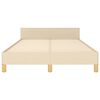 vidaXL Bettgestell ohne Matratze Creme 120x190 cm Stoff