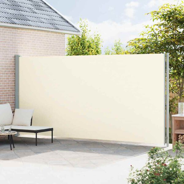 vidaXL Seitenmarkise Ausziehbar 220x600 cm Creme