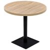 vidaXL Bistrotisch MDF und Stahl Rund 80 x 75 cm Eichenoptik