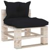 vidaXL 6-tlg. Garten-Lounge-Set aus Paletten mit Kissen Kiefernholz