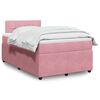 vidaXL Boxspringbett mit Matratze Rosa 120x190 cm Samt