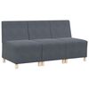 vidaXL Modulares Armfreies Sofa 3 pcs Dunkelgrau 55 x 74 x 82 cm Samt