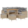vidaXL Garten-Sofa-Set 9 pcs Beige Poly-Rattan