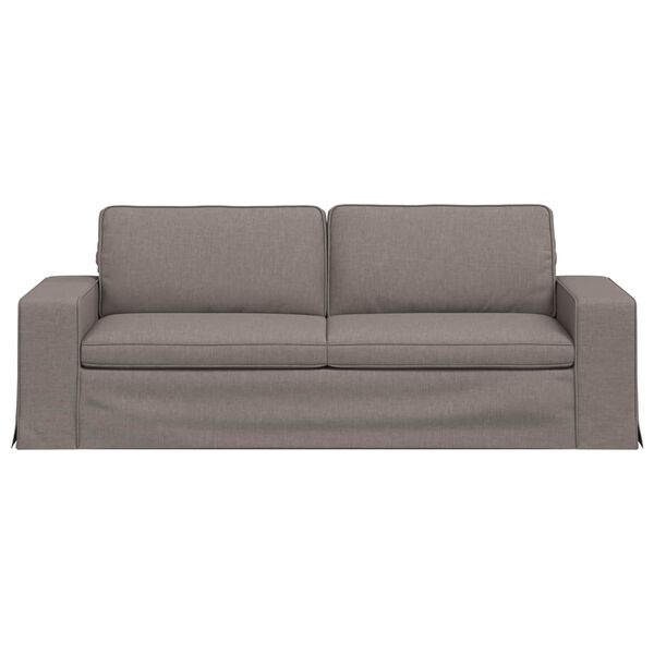 vidaXL Sofa Taupe Gesamtabmessungen: 222 x 80 x 82 cm (B x T x H) Samt