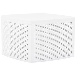 vidaXL Beistelltisch Wei&szlig; 54&times;54&times;36,5 cm Kunststoff
