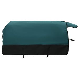 vidaXL Pferdedecke Dunkelgr&uuml;n und Schwarz 75 cm Polyester