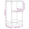 vidaXL B&uuml;cherregal Grau Sonoma 40x35x76 cm Holzwerkstoff