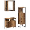 vidaXL Badezimmerm&ouml;bel-Set 3 Stk. Braun Holzwerkstoff