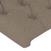 vidaXL Boxspringbett mit Matratze Taupe 90x200 cm Stoff