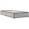 vidaXL Bettgestell Grau Sonoma 75x190 cm Holzwerkstoff und Metall