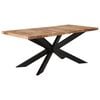 vidaXL Esstisch 180 x 90 x 76 cm Raues Mango-Massivholz