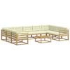 vidaXL Outdoor-Sofagarnitur 10 stk. Wei&szlig; und Creme