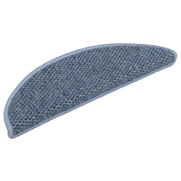 vidaXL Treppenmatten Selbstklebend Sisal-Optik 15 Stk. 56x17x3cm Blau