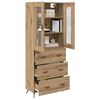 vidaXL Highboard-Schrank mit Regal 2 pcs Artisan-Eiche Holzwerkstoff