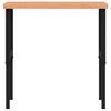vidaXL Werkbank 100x60x(73-99,5) cm Massivholz Buche Rechteckig
