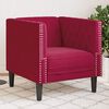 vidaXL Chesterfield-Sessel Weinrot Samt