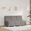 vidaXL Modulares Armfreies Sofa 3 pcs Taupe 55 x 74 x 82 cm Stoff