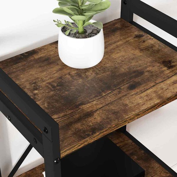 vidaXL B&uuml;cherregal Ger&auml;ucherte Eiche 40 x 30 x 50 cm Holzwerkstoff