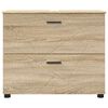 vidaXL Badezimmerschrank mit Schubladen Sonoma-Eiche 76,5 x 35 x 64 cm