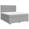 vidaXL Boxspringbett mit Matratze Hellgrau 180x200 cm Stoff