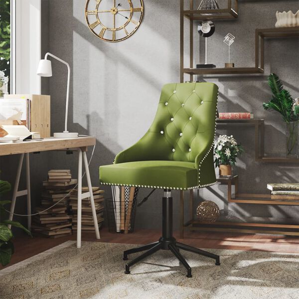 vidaXL Esszimmerstuhl Drehbar Hellgr&uuml;n Samt