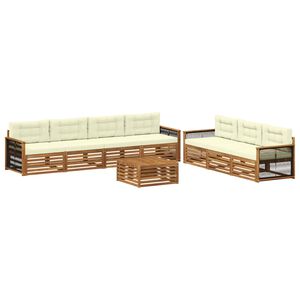vidaXL Outdoor-Sofagarnitur 8 stk. Natur und Creme