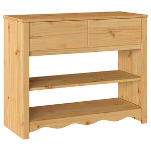 vidaXL Konsolentisch mit Schubladen Drammen Eiche 89,5 x 37 x 73 cm