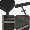 vidaXL Garten Essgruppe mit Kissen 9 pcs Grau Poly-Rattan