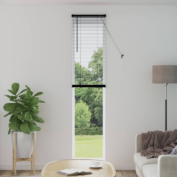 vidaXL Venetianer Jalousie Verstellbar Schwarz 213 x 40 cm PVC
