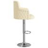 vidaXL Barhocker 2 Stk. Creme Stoff