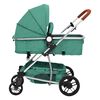 vidaXL 2-in-1-Kinderwagen Gr&uuml;n Aluminium