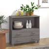 vidaXL Sideboard HAMAR Hellgrau 85x35x80 cm Massivholz Kiefer
