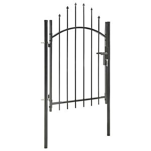 vidaXL Gartentor Woerden Stahl 1x1,25 m Schwarz