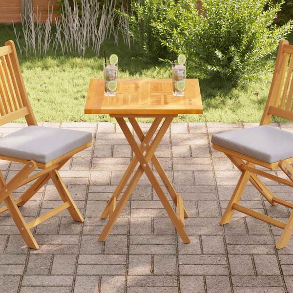 vidaXL Tischplatte Massivholz Teak 60&times;60&times;2,5 cm