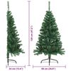 vidaXL Künstlicher vorbeleuchteter Weihnachtsbaum Grün 120 cm PVC
