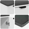vidaXL Flurbank mit Kissen mit Speicher mit T&uuml;r Wei&szlig; 60 x 38 x 46 cm