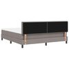 vidaXL Boxspringbett mit Matratze mit LED Taupe 180 x 200 cm Stoff