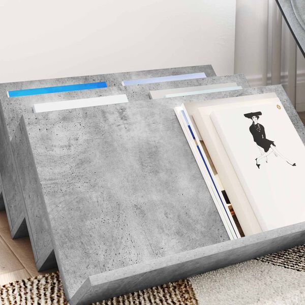 vidaXL Magazinregal Beton Grau 65 x 53 x 28,5 cm Holzwerkstoff