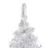 vidaXL Künstlicher Weihnachtsbaum Beleuchtung & Kugeln Silber 210 cm