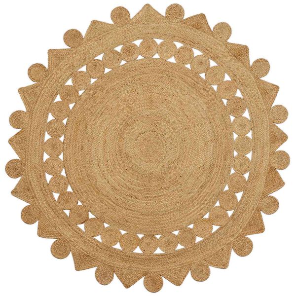 vidaXL Bereichsteppiche Rechtwinklig Braun &Oslash; 240 cm Jute