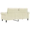 vidaXL 2-Sitzer-Sofa Creme 140 cm Samt