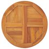 vidaXL Tischplatte Massivholz Teak Rund 2,5 cm 60 cm