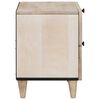 vidaXL Nachttisch Beige 40 x 33 x 46 cm Massivholz Akazie