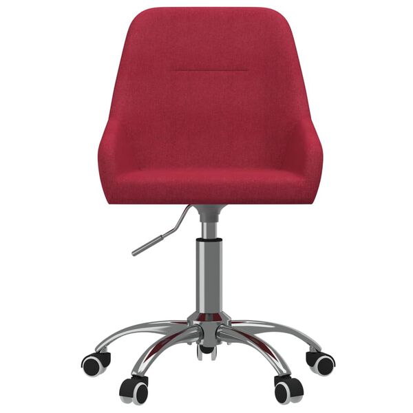 vidaXL Esszimmerstuhl Drehbar Weinrot Stoff