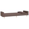 vidaXL Schlafsofa 2-Sitzer mit 2 Kissen Taupe Stoff