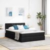 vidaXL Bett mit Stauraum und LED Schwarz 140 x 200 cm Polyester