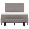 vidaXL Boxspringbett mit Matratze Taupe 140 x 190 cm Stoff
