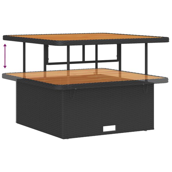 vidaXL Gartensofa-set mit Kissen 12 pcs Schwarz